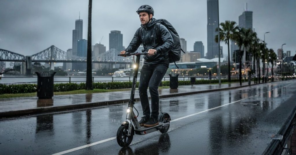 riding-escooter-in-wet-condition
