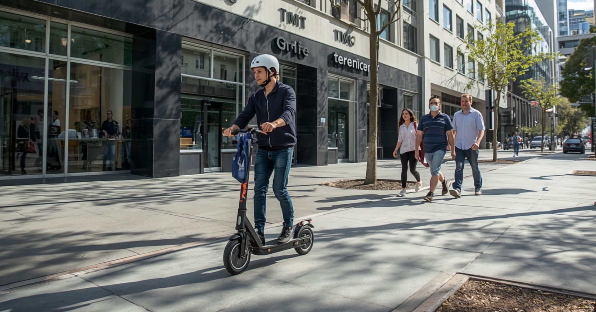 E-scooter on the footpath