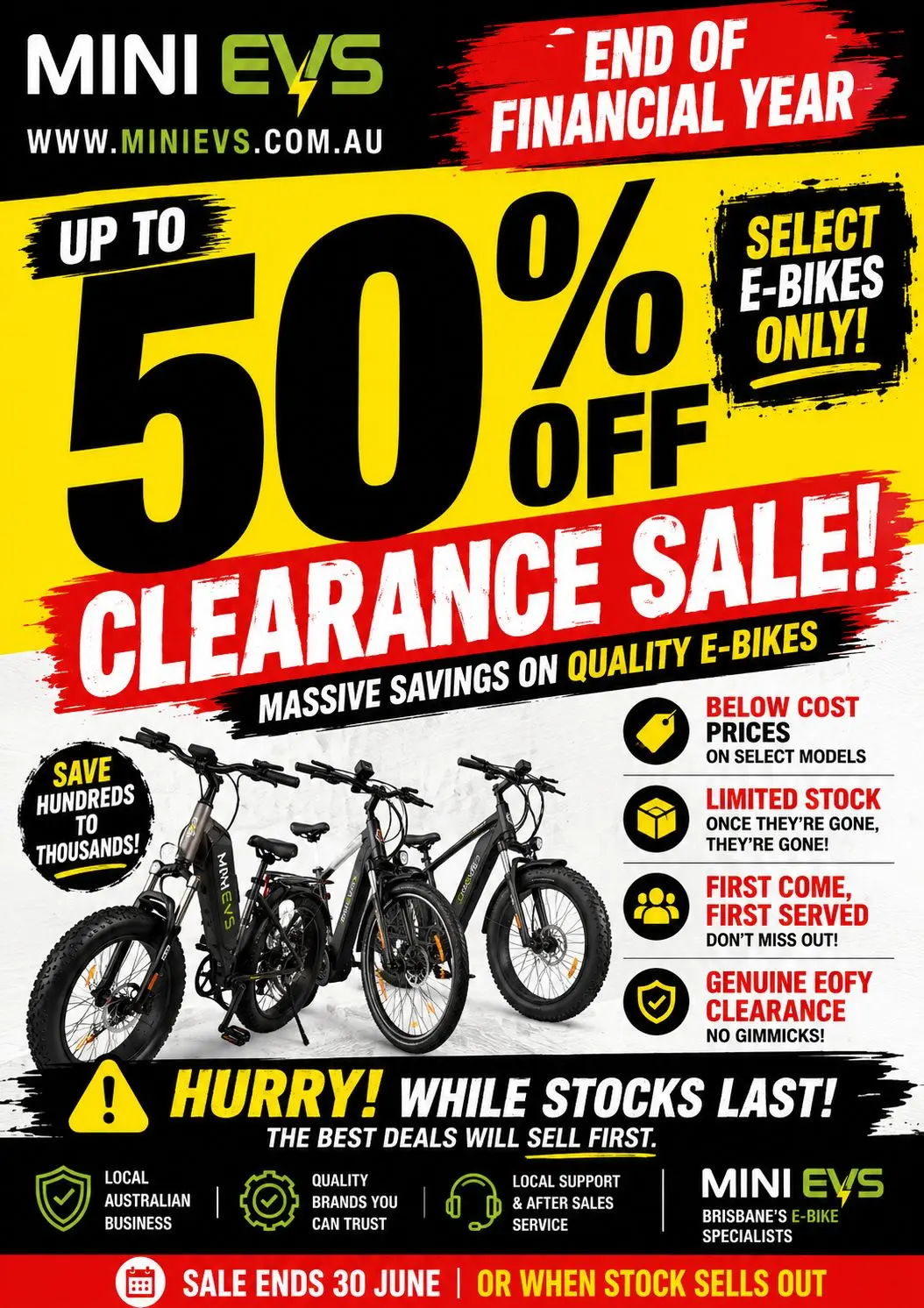 MiniEVS Clearance Sale 2026
